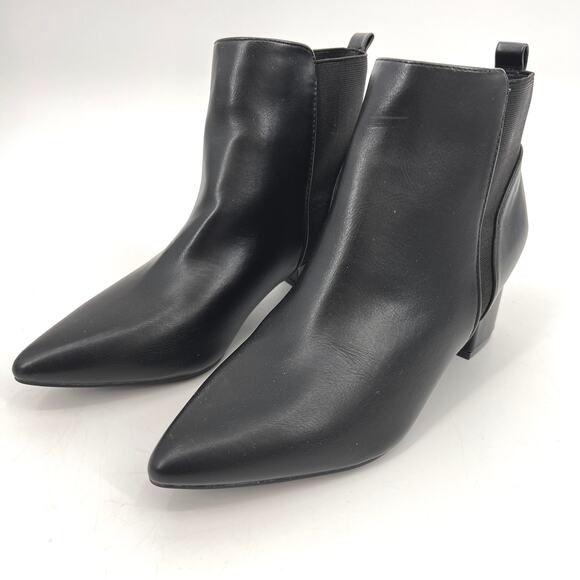 NWOB Lulus Chase Black Pointed Toe Booties Women's Size 8 - Picture 5 of 11